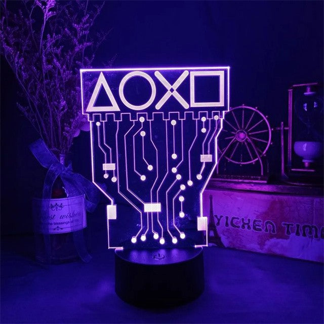 3D LED Gaming Setup RGB Lamp USB Powered Gaming Room Children's Lamp Bedroom Night Lights LED Table Lamp Indoor Lighting Gifts