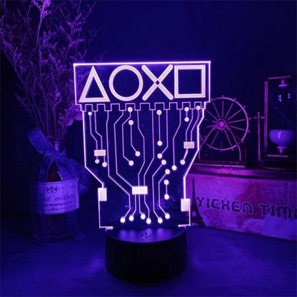 3D LED Gaming Setup RGB Lamp USB Powered Gaming Room Children's Lamp Bedroom Night Lights LED Table Lamp Indoor Lighting Gifts