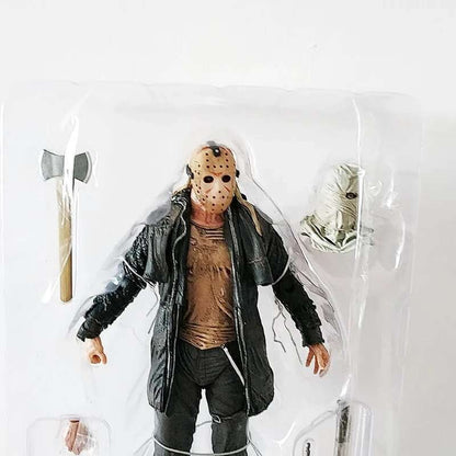O 13º Brinquedo de Figuras NECA Sexta-Feira 13 Freddy Jason Voorhees Figura de Ação de Sangue Modelo Colecionável do Jason Presentes de Natal Halloween