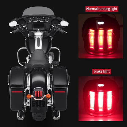 Luz de freio traseira LED para motocicleta DOT, pisca-pisca para Harley Sportster Dyna Fatboy Softail Touring Road Glide Road King