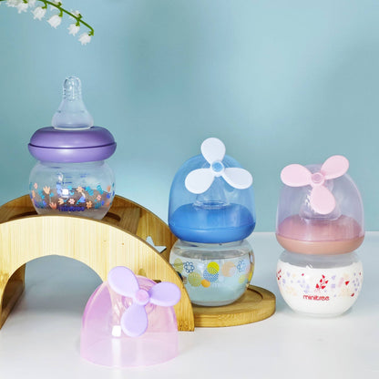60ML mini baby bottle with windmill design, made of PP material