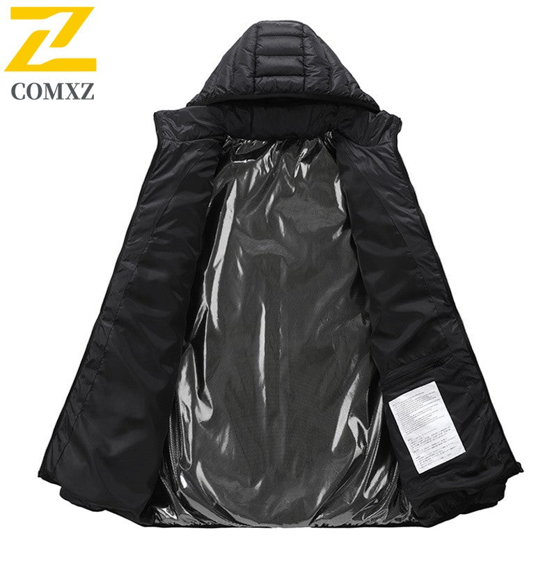 Intelligent Electric Heated Jacket Men Winter Warm Parka 3 Modes Adjustable Anti-Cold Ski Outdoor Camping Hiking Thermal Coat