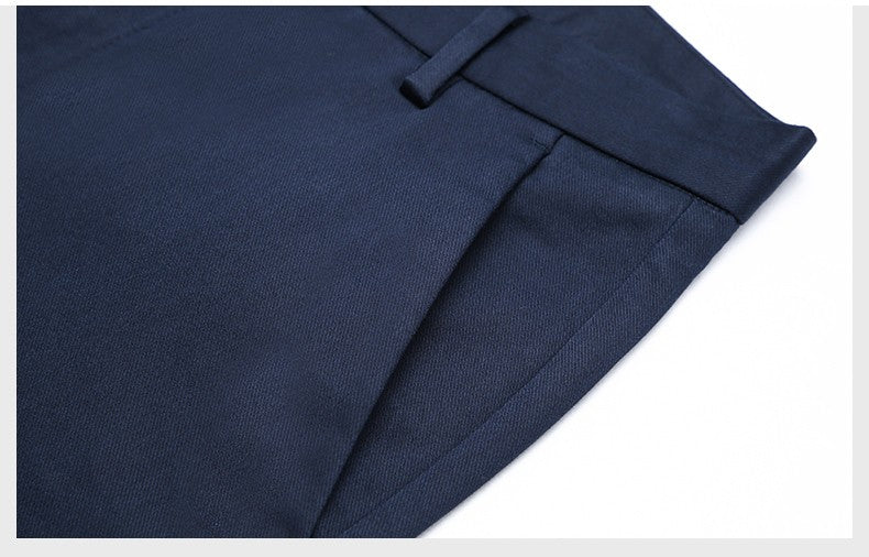 2023 Primavera Novas Calças Casuais Masculinas de Fibra de Bambu Estilo Clássico Negócios Moda Calças Cáqui Elásticas de Algodão Roupa Masculina de Marca