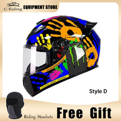 Capacete de Moto de Rosto Inteiro de Alta Qualidade Masculino Feminino Capacete de Corrida de Moto DOT capacete casqueiro casque