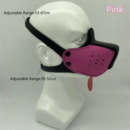 Role Play Costumes of Unisex Women Mens Cosplay Half Face Fetish Mask with Open Mouth and Nose Headgear Party Accessories