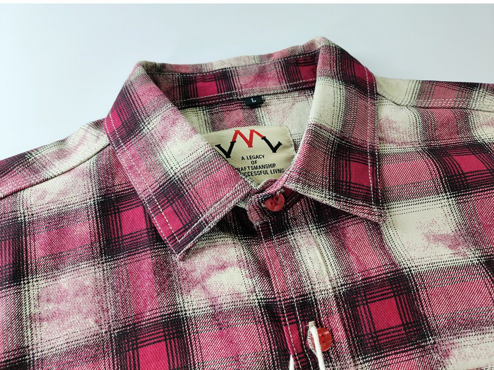 Autumn New Japanese Retro Long-Sleeve Lapel Plaid Cargo Shirt Men's Simple 100% Cotton Washed Pocket Casual Blouses Thin Coat