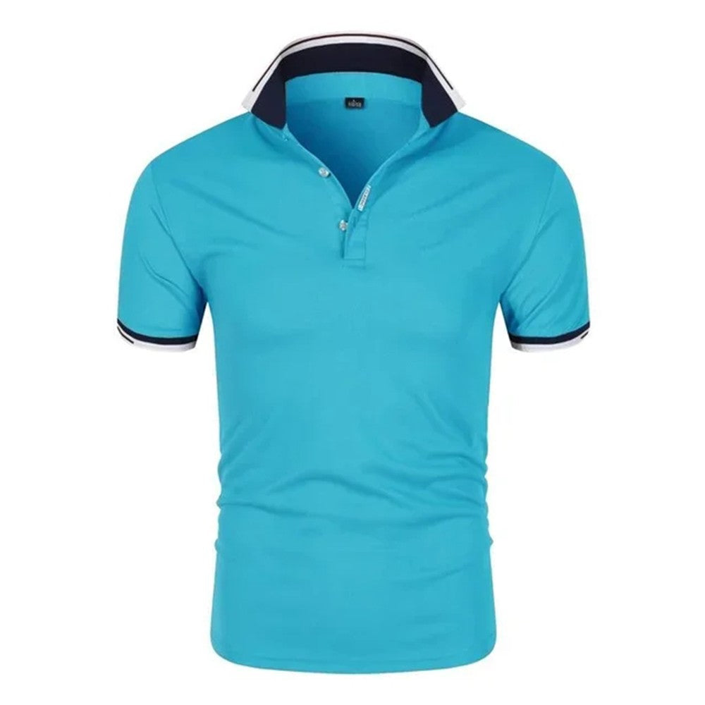 Summer Men Polo Men Shirt Short Sleeve Polo Shirt Contrast Color Polo New Clothing Streetwear Casual Fashion Men Collar Tops