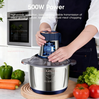 5L Electric Meat Grinders Mixer Machine Stainless Steel Multifunctional Vegetable Slicer Processor Chopper Kitchen Appliances