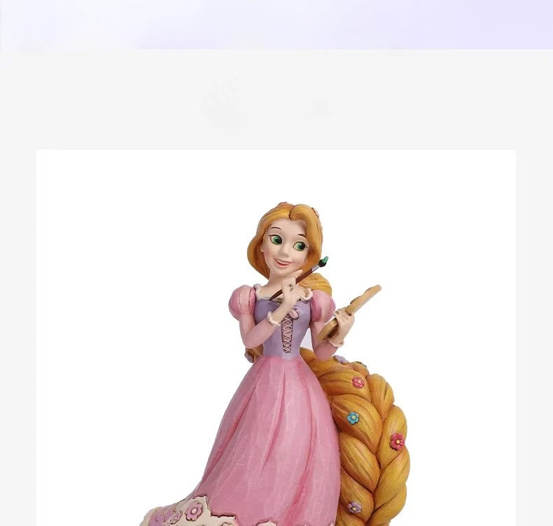 Novos produtos em estoque: Pinturas de personagens de desenho animado, Estatuetas de princesas de cabelo comprido, Brinquedos de estatuetas, Presentes surpresa de aniversário para meninas