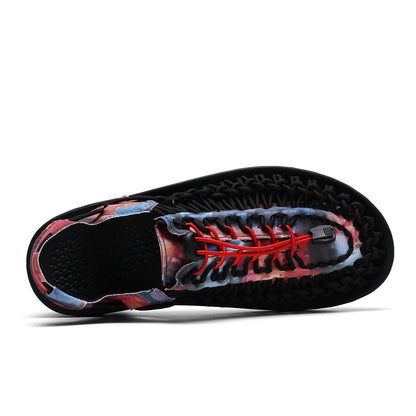 2024 New Arrival Summer Men's Shoes Breathable Beach Loafers Hand Woven Roman Sandals High Quality Men's Comfortable Flats