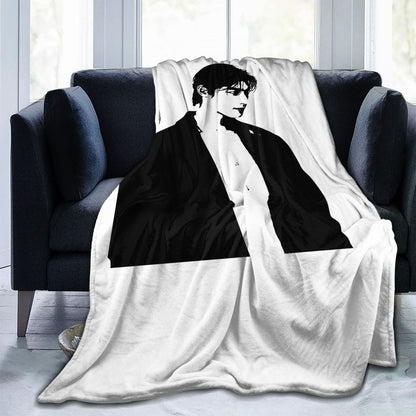 Cha EunWoo Kpop Astro Blankets Soft Warm Flannel Throw Blanket Cover for Bed Living room Picnic Travel Home Sofa