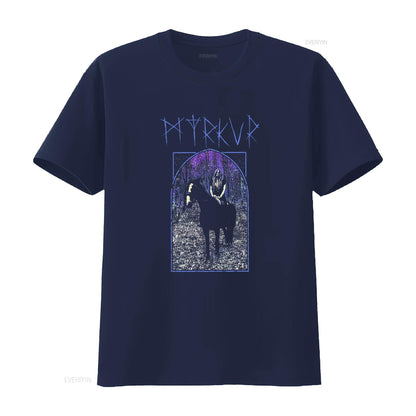 myrkur juniper T Shirt vintage Washed homme Stylish Unisex graphic designer clothes streetwear fashion Slightly Breathable