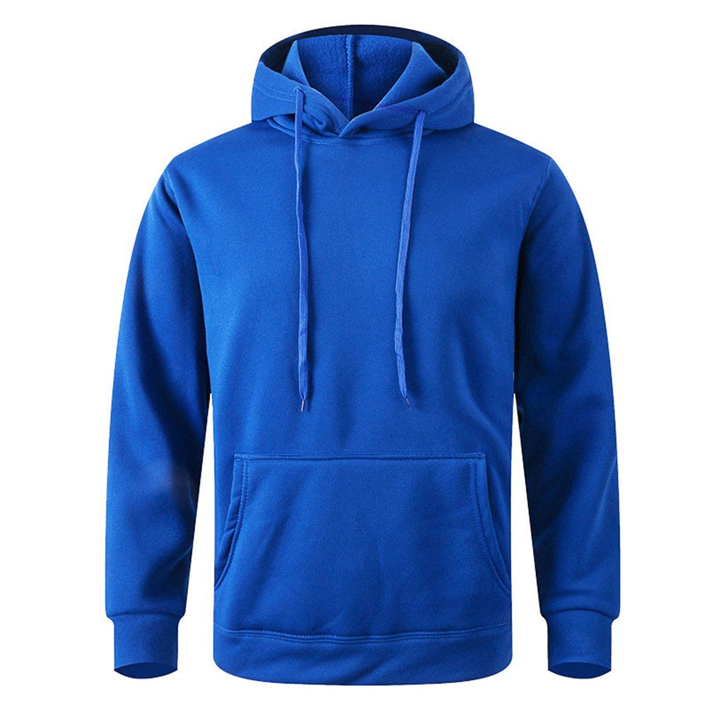 Men's and Women's Warm Sweatshirt Casual Solid Color Streetwear Pullovers Sport Fitness Pocket Hoodies Multi Color