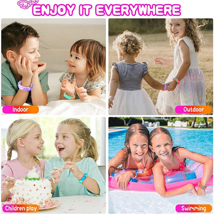 12Pcs Pop Bubble Bracelets Kids Fidget Sensory Toys Gift Children Birthday Party Favors Goodie Bag Pinata Filler Stress Relief