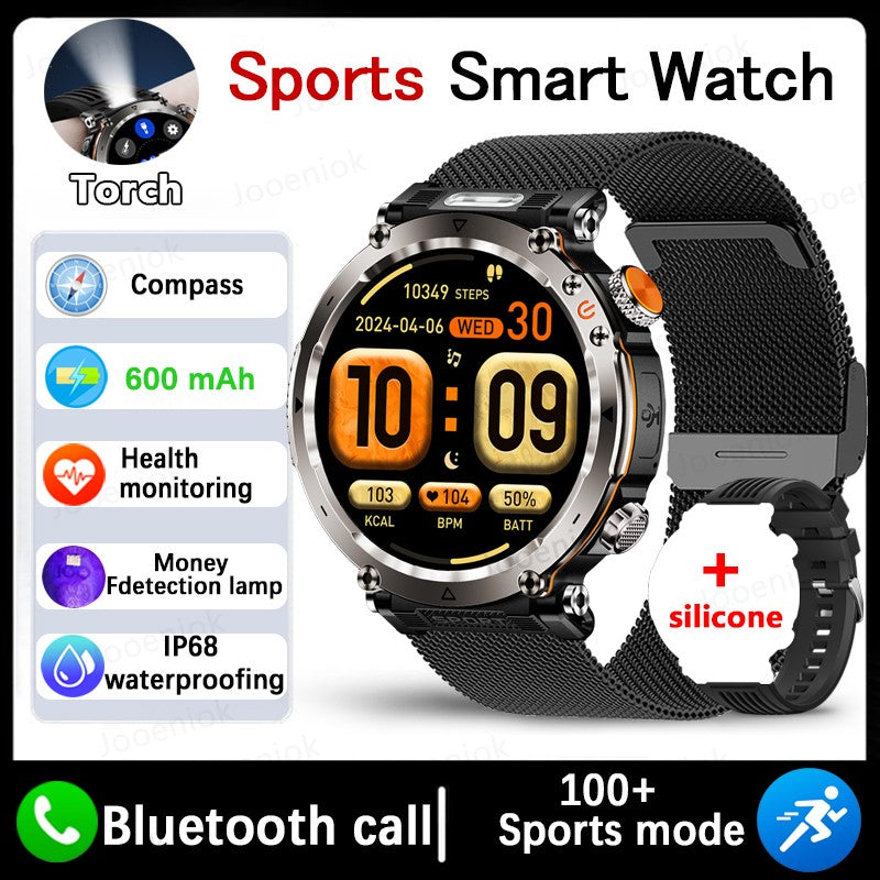 2025 Novo Relógio de Luxo Moderno 5ATM HT30 GPS Bússola Smartwatch Esportivo Masculino Externo AMOLED 366*366 NFC Frequência Cardíaca IP68 Smartwatch