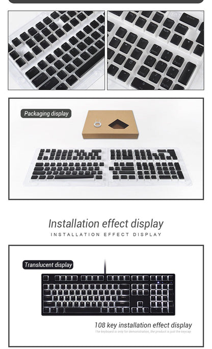 129 Teclas Pudding Keycaps Perfil OEM PBT Double Shot Keycap Para Teclado Mecânico Mx Switch Layout ISO Teclas retroiluminadas RGB