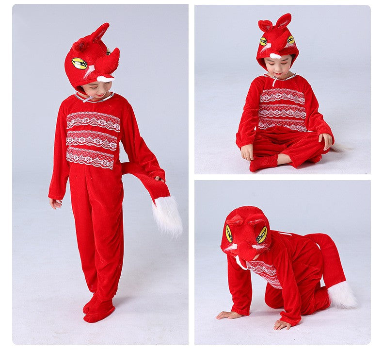 Chinese Zodiac Performance Costumes Children Animal Performance Costumes for Children Day Kindergarten Tiger Rabbit Monkey Dog