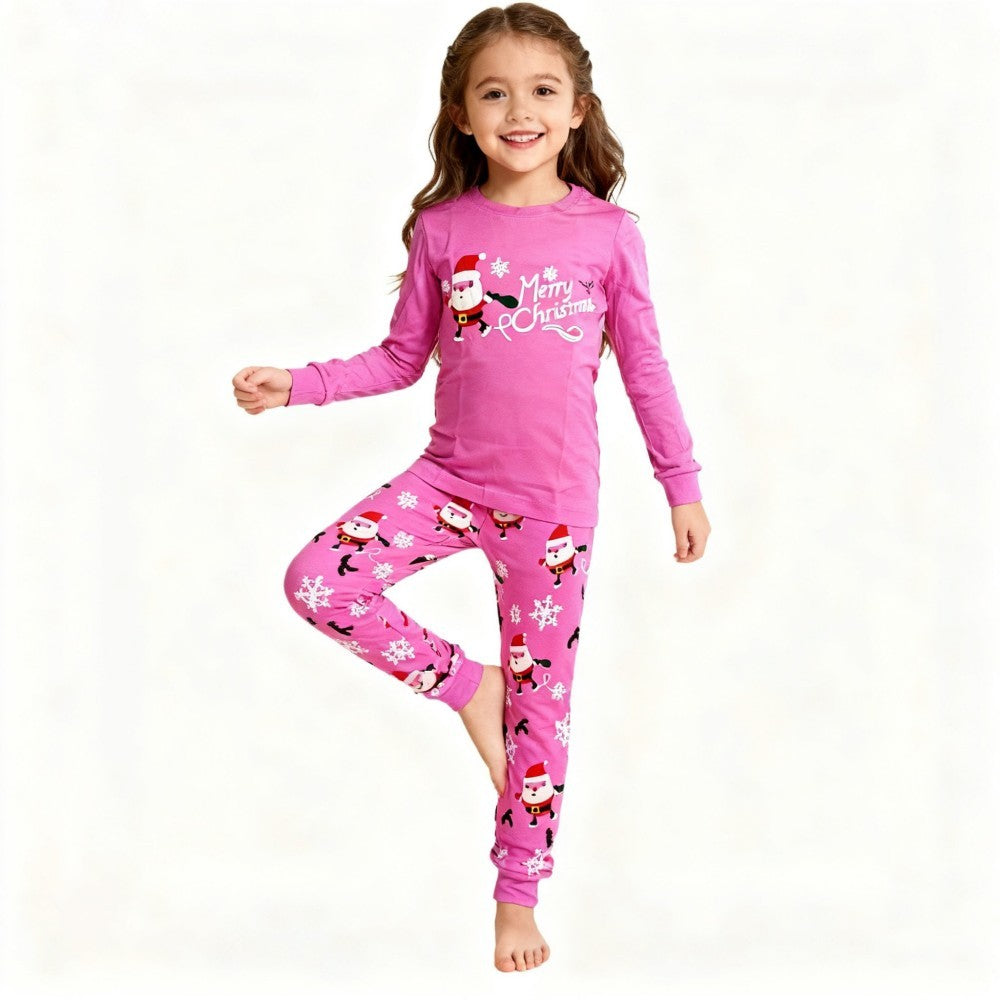 Boys Girls Christmas Long Sleeve Pajama Sets Kids Santa Claus Pjs Baby Pijamas Children Soft Sleepwear For "Merry Christmas";;VERDADEIRO;;"CR1707,10T