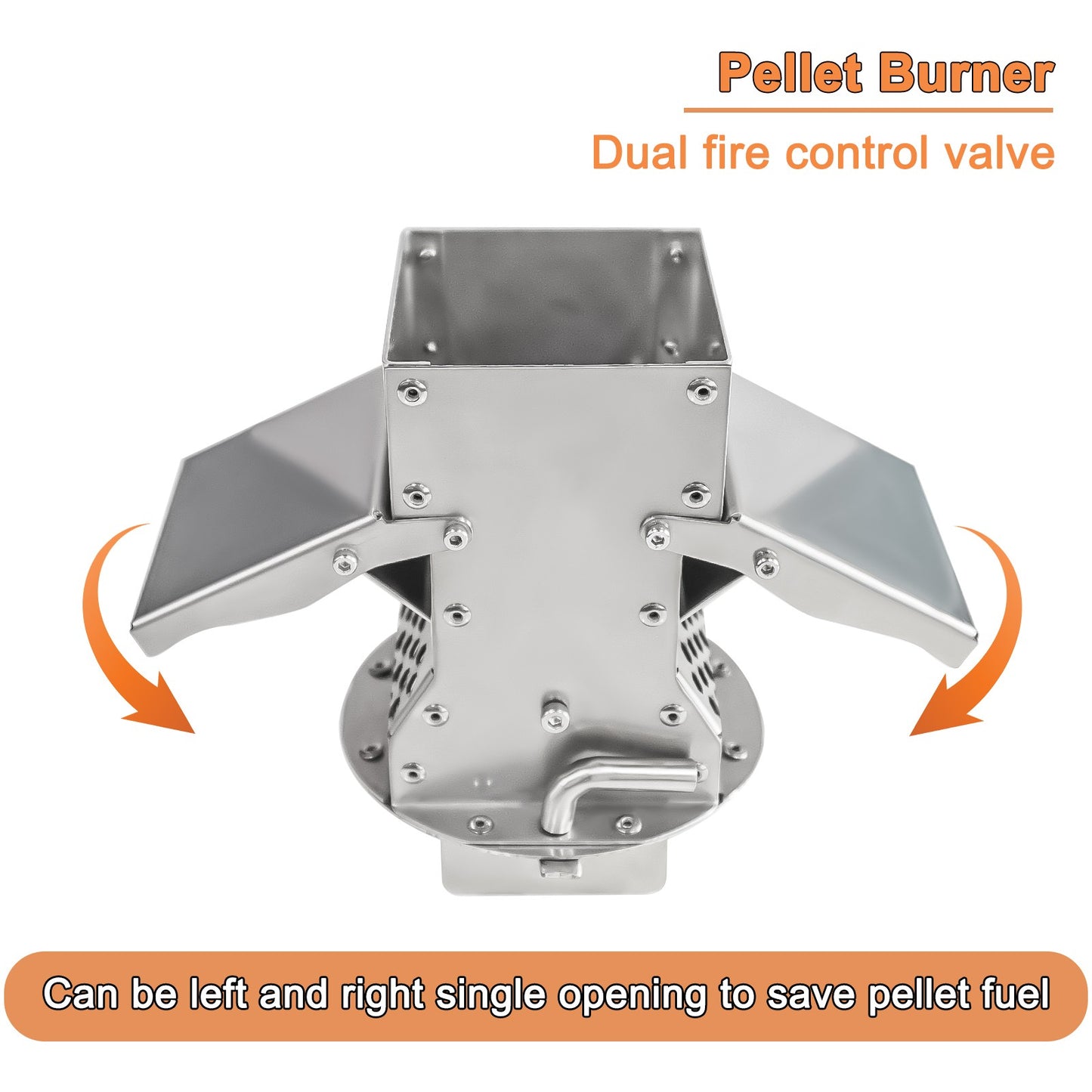 Pellet Burner 16L Storage Capacity Stainless Steel Firewood Stove Outdoor Camping Tent Heating Picnic Cooking