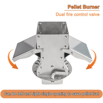 Pellet Burner 16L Storage Capacity Stainless Steel Firewood Stove Outdoor Camping Tent Heating Picnic Cooking