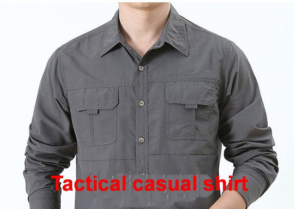 Mens Military Shirt ,Work Cargo Shirts ?Tactical Breathable Quick-Drying Tops