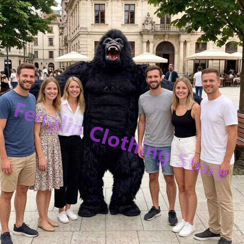 Cartoon Doll Costume 2.6-meter Inflatable Gorilla Mascot Costume Cartoon Doll King Kong Plush Party Advertisement and Role Playi