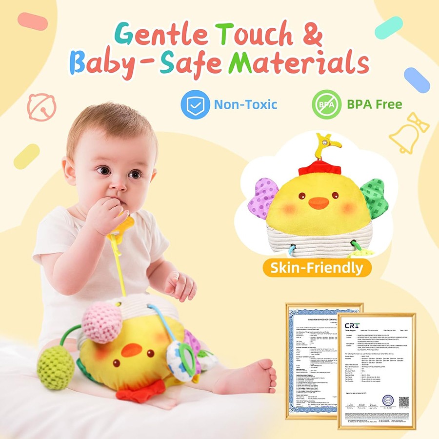 Car Seat Toys Newborn Toys Stroller Toy Baby Toys Carseat Toy for Infants for Carseat Stroller Crib with Music Rattles Teether