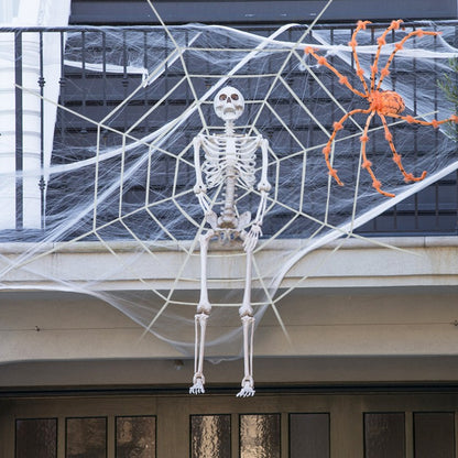 150/250cm Halloween White Black Giant Spider Web Happy Halloween Decoration For Home Bar Haunted House Prop Outdoor Scary Decor