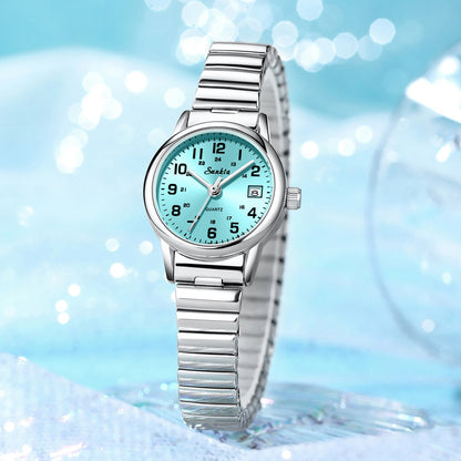 SUNKTA elegant Women's Watch 12/24 waterproof calendar women's quartz wrist watch fashion ladies vintage watches reloj de mujer