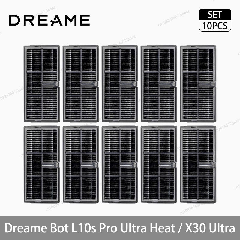 Acessórios para Robô Aspirador Dreame L10s Pro Ultra Heat / X30 Ultra: Escova Principal, Escova Lateral, Pano de Limpeza, Filtro Hepa, Saco de Pó, Peças de Reposição