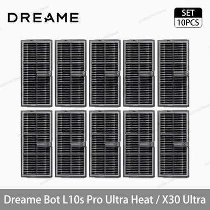 Acessórios para Robô Aspirador Dreame L10s Pro Ultra Heat / X30 Ultra: Escova Principal, Escova Lateral, Pano de Limpeza, Filtro Hepa, Saco de Pó, Peças de Reposição