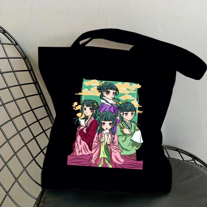 Hot Anime The Apothecary Diaries Printed Canvas Bag Messenger Bag Cute Fun Handbag Women Men Casual Tote Bag Gift