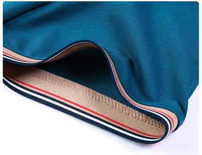 Luxury brand short sleeve polo shirt men fashion simple solid color summer new mercerized cotton breathable casual lapel T shirt