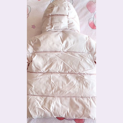 Pink Women's Jacket With Hat Zipper Pockets Inner Faux Fur Solid Female Jackets 2025 Autumn Winter Fashion Chic Lady Outwears