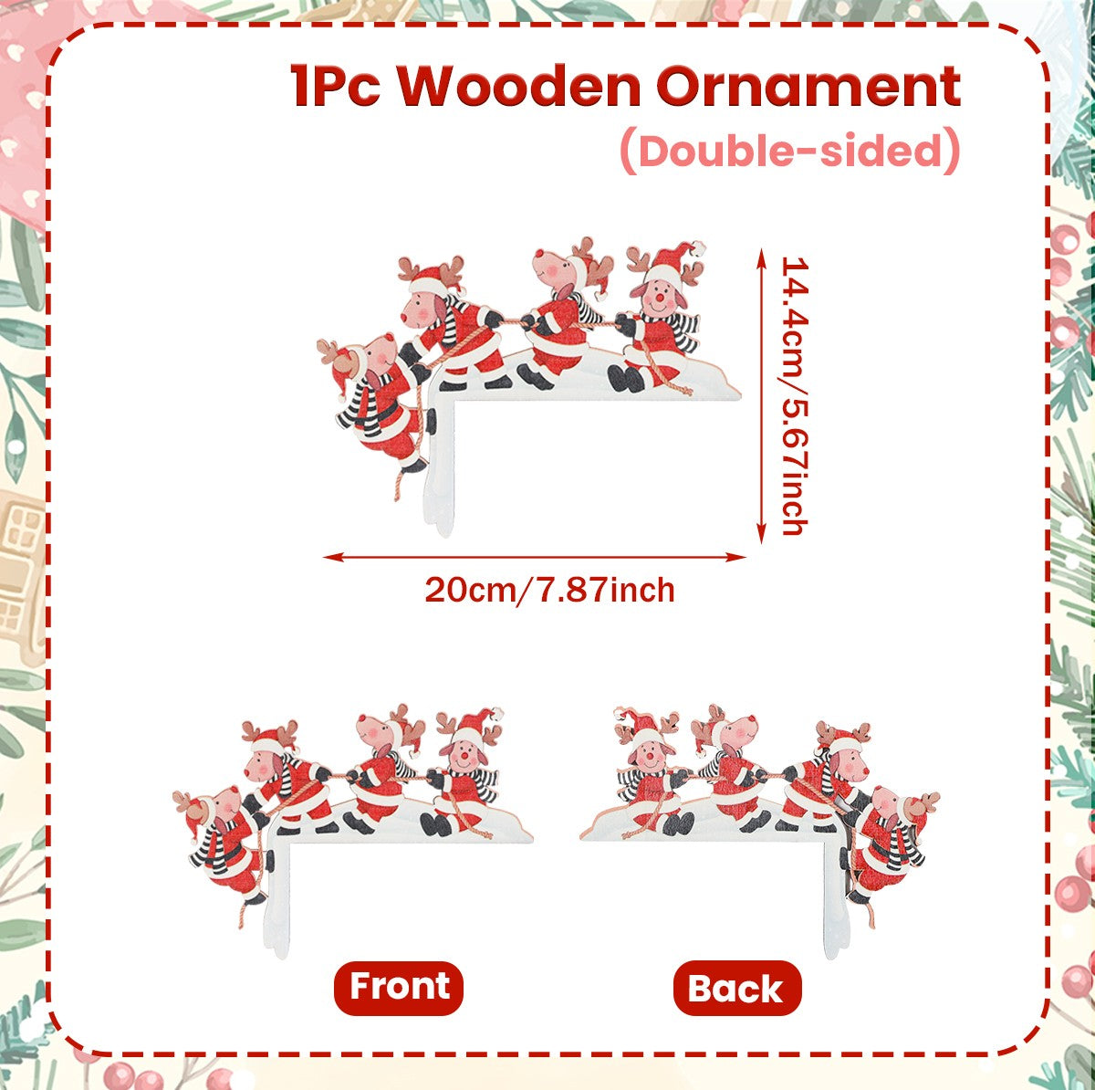 Christmas Gingerbread Man Wooden Door Frame Decoration Merry Christmas Decor for Home 2025 Navidad Xmas Ornament New Year 2026