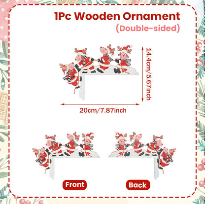 Christmas Gingerbread Man Wooden Door Frame Decoration Merry Christmas Decor for Home 2025 Navidad Xmas Ornament New Year 2026