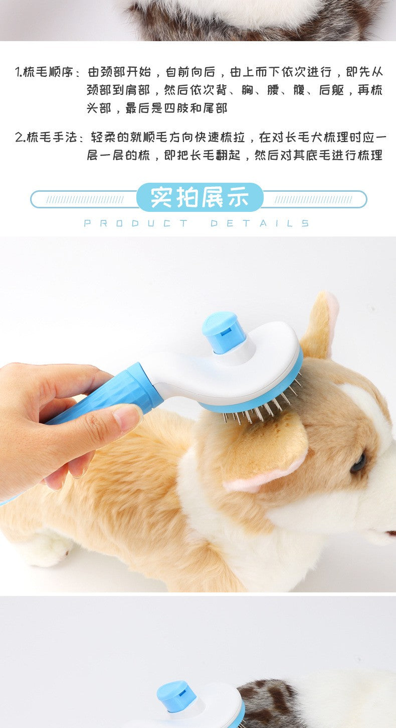 Self-cleaning Pet Hair Remove Comb Cat Slicker Brush Pet Hair Removal Comb For Cats Grooming Brushes Dog Combs Cat Accessories