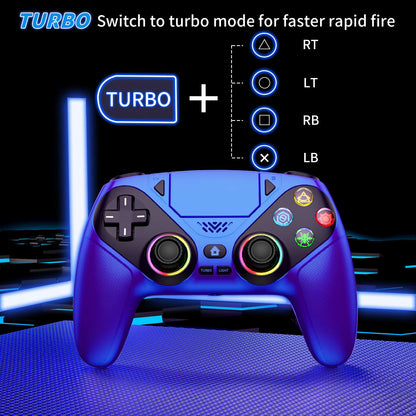 Controller for Playstation 5/PS5/PS5 Pro/Slim/PC,Wireless Gamepads RGB Joystick Turbo/Marco Program Dual Vibrate Game Controle