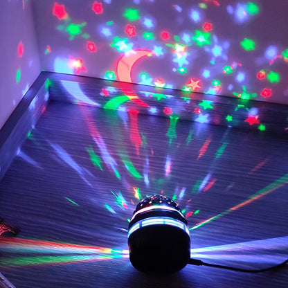 LED Starry Sky Lights Bedroom NightLights 5V USB Decoration Atmosphere Projector Lamp 360° Rotating For Weddings Christmas