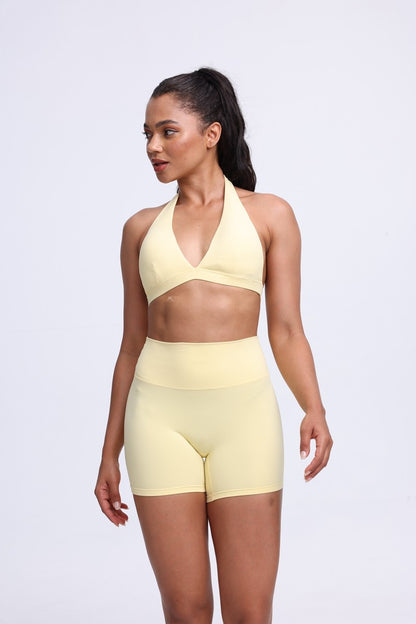 DIAS FIT JOY -Neck Hanging Neck Naked Feeling Yoga Bra for Running Fitness Cycling - Breathable Comfortable Sports Bra for Women