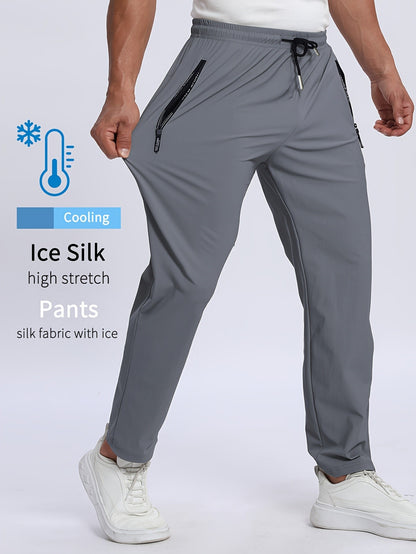 Calça Jogger Masculina Plus Size Respirável para Homens Calça de Moletom Secagem Rápida Reta Cós Elástico Estilo Coreano Clássico Esportivo