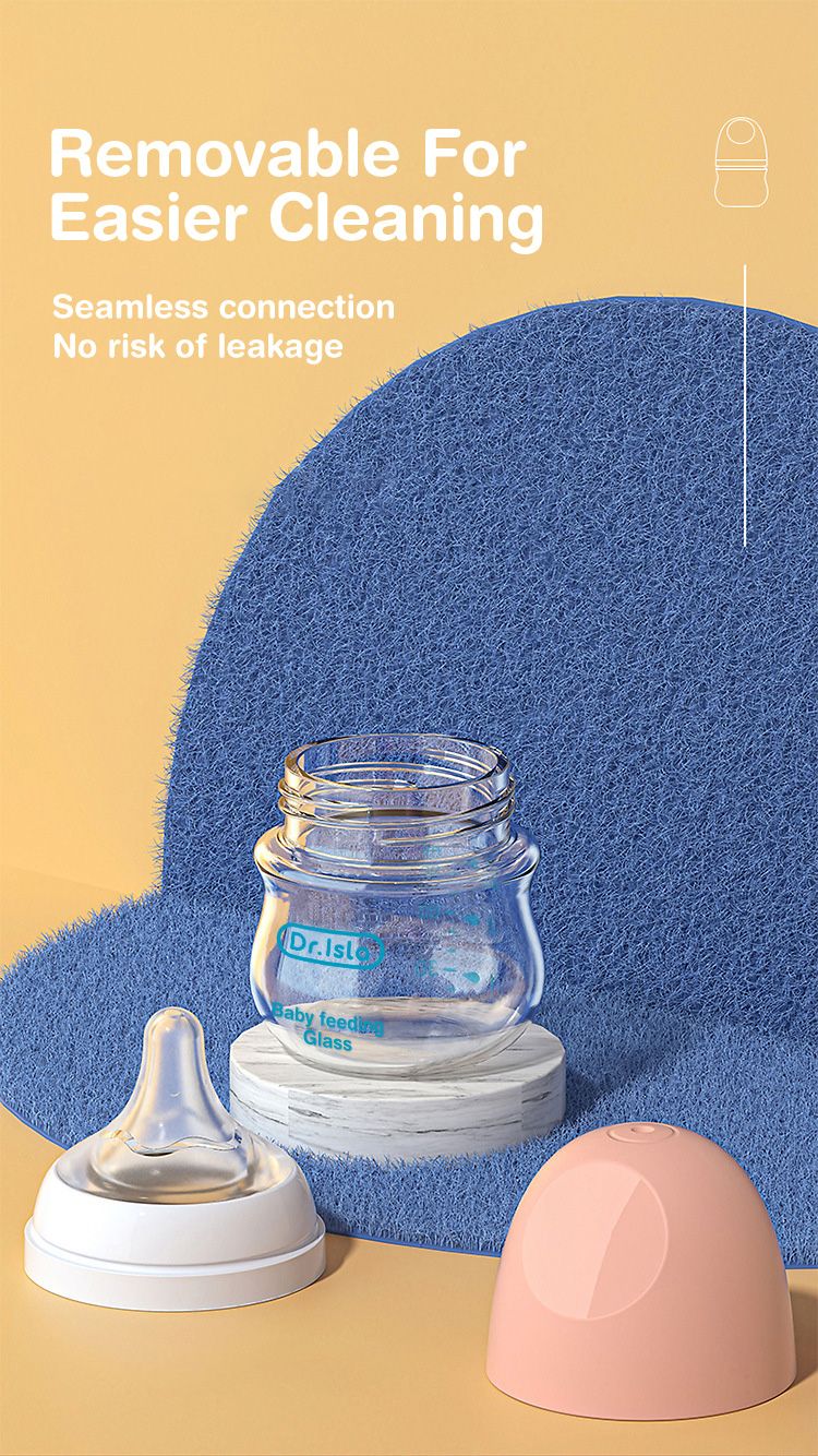 MAMIJOY 2PCS 90ML/160ML Baby Glass Bottle Newborn Bottles Anti-flatulence Milk Feeding Bottles Infant 0-3 Month BPA-Free GB01?02