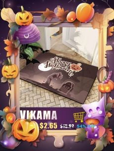 VIKAMA 1PC Silk Wool Rugs Children's Room Living Room Bedroom Tie-Dye Non-Slip Washable Machine Washable Carpet Mats