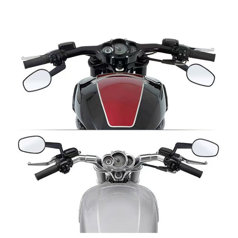 Espelhos retrovisores musculosos de motocicleta 8MM com piscas de LED para Harley VRSCF V-Rod 2009-2017 2016 2015 2014 1 Par Preto/Prata