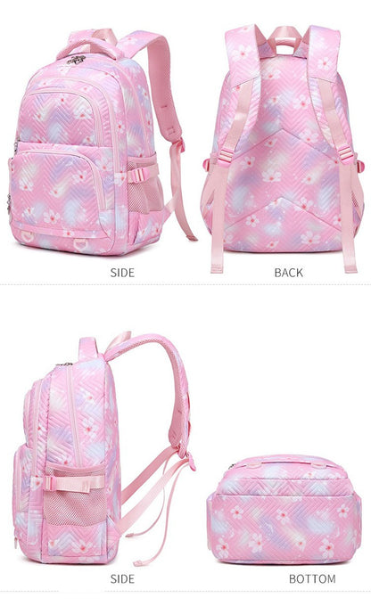 Mochila Mickey Minnie 3 Peças para Meninas e Meninos com Lancheira e Estojo, Mochila Escolar Fofa para Ensino Fundamental e Médio, Presente de Natal