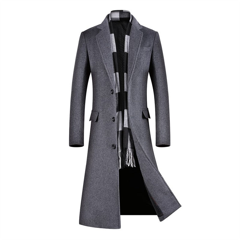 Coats for Men,Wool content 54%,A Long Jacket Below The Knee,Men's Overcoat,Men's Coat Windbreaker,Men Coats, Long Overcoat Men