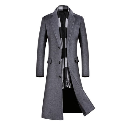 Coats for Men,Wool content 54%,A Long Jacket Below The Knee,Men's Overcoat,Men's Coat Windbreaker,Men Coats, Long Overcoat Men