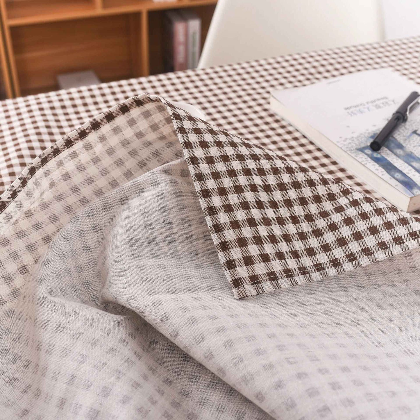 Table Cloth for Home Linen Cotton Plaid Stripe Dining Tablecloth Kitchen Decorative Rectangular Coffee Cuisine Party Table Cover