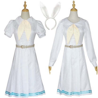 Anime BEASTARS Cosplay Haru Rabbit Short Sleeve Cosplay Costumes Halloween Christmas Party Sets Uniform Suits Headwear Socks