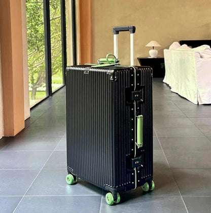 Carry on Suitcase Aluminum Frame with Colorful Silent Spinner Wheel TSA Lock Travel Trolley Case High-quality Rolling Luggage